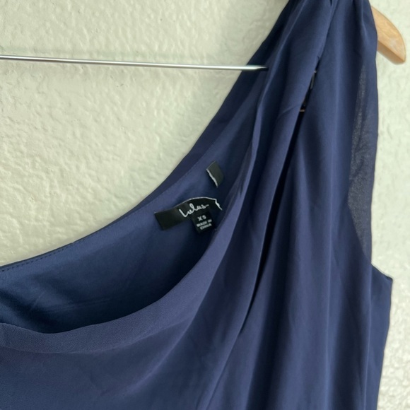 NWOT Glamorous Agenda Navy Blue One-Shoulder Cutout Maxi Dress - Picture 8 of 8